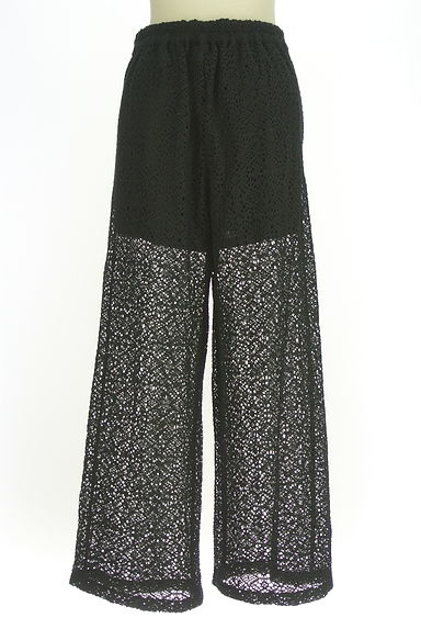 AZUL BY MOUSSY（アズールバイマウジー）の古着「透かし編みニットワイドパンツ（ロングスカート・マキシスカート）」大画像２へ