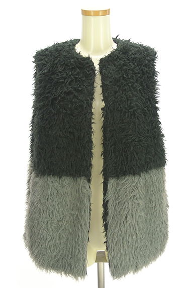 クリックで大画像表示 AZUL BY MOUSSY(アズールバイマウジー)の古着「ミドル丈シャギーニットベスト(ベスト・ジレ)」大画像1へ