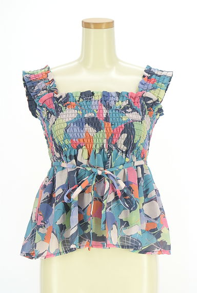 REDYAZEL（レディアゼル）の古着「花柄ペプラムキャミ（カットソー・プルオーバー）」大画像１へ