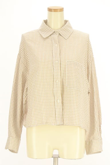 Samansa Mos2（サマンサモスモス）の古着「ehka sopo シアサッカーチェックブラウス（カジュアルシャツ）」大画像１へ