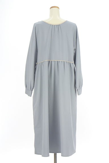 Samansa Mos2（サマンサモスモス）の古着「ehka sopo パイピングロングフレアワンピ（ワンピース・チュニック）」大画像２へ