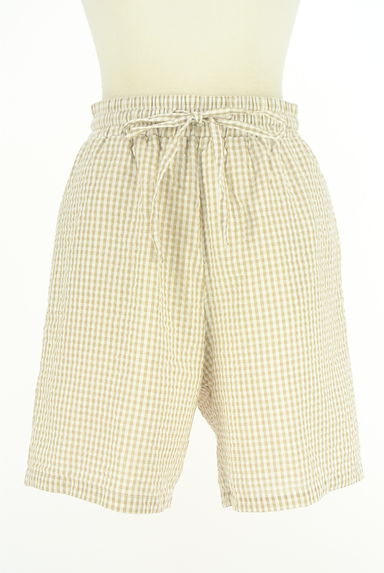 Samansa Mos2（サマンサモスモス）の古着「ehka sopo シアサッカーチェックショートパンツ（ショートパンツ・ハーフパンツ）」大画像１へ