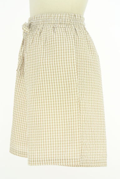 Samansa Mos2（サマンサモスモス）の古着「ehka sopo シアサッカーチェックショートパンツ（ショートパンツ・ハーフパンツ）」大画像３へ