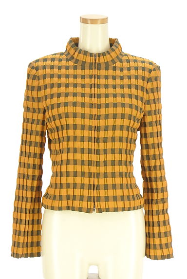 クリックで大画像表示 jun ashida(ジュン アシダ)の古着「凹凸チェックハイネックジャケット(ジャケット)」大画像1へ