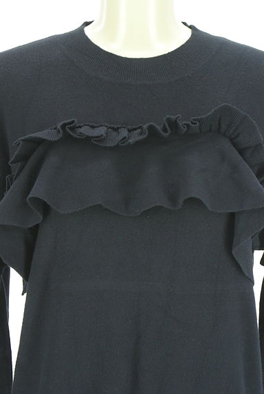 LE CIEL BLEU（ルシェルブルー）の古着「膝上フリルニットワンピース（ワンピース・チュニック）」大画像４へ