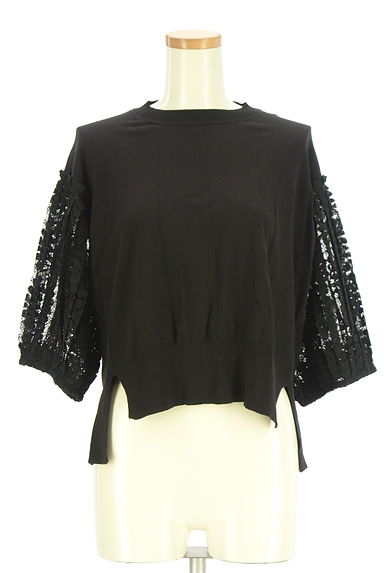 クリックで大画像表示 ELENDEEK(エレンディーク)の古着「プリーツレース袖ニット(ニット)」大画像1へ