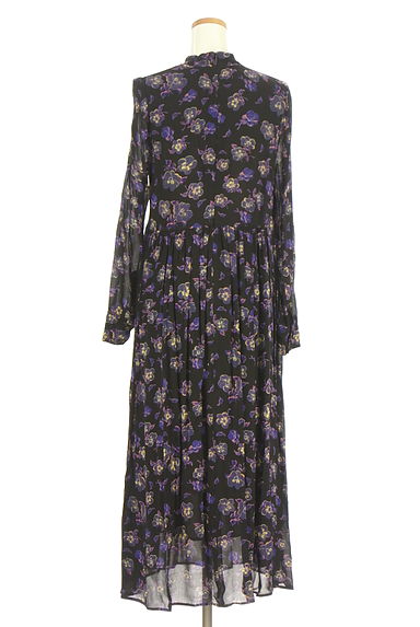GANNI（ガニー）の古着「花柄シフォンロングワンピース（ワンピース・チュニック）」大画像２へ