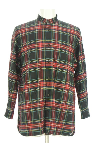 THE RERACS（ザ・リラクス）の古着「バンドカラーミドル丈チェックシャツ（カジュアルシャツ）」大画像１へ