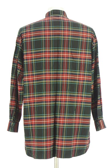 THE RERACS（ザ・リラクス）の古着「バンドカラーミドル丈チェックシャツ（カジュアルシャツ）」大画像２へ