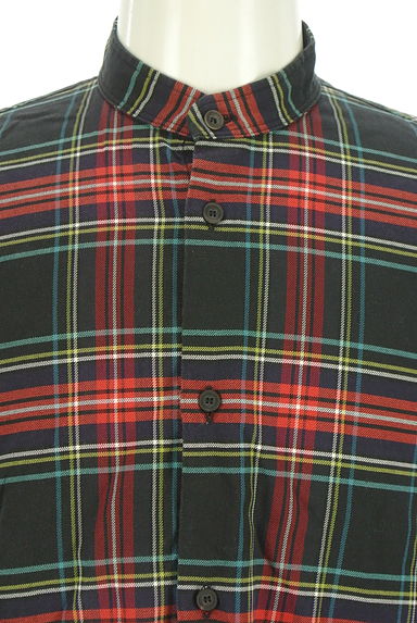 THE RERACS（ザ・リラクス）の古着「バンドカラーミドル丈チェックシャツ（カジュアルシャツ）」大画像４へ