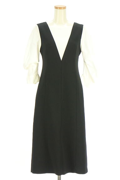 LE CIEL BLEU（ルシェルブルー）の古着「レイヤード風ロングワンピース（ワンピース・チュニック）」大画像１へ