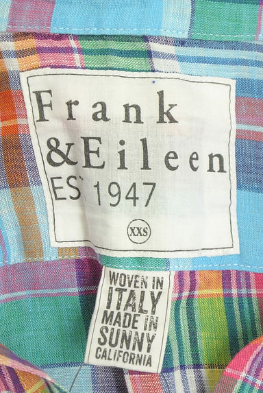 Frank&Eileen（フランクアンドアイリーン）の古着「チェック柄スキッパーリネンブラウス（カジュアルシャツ）」大画像６へ