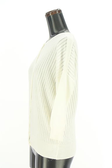 mica&deal（マイカアンドディール）の古着「ストライプ透かし編みニットカーデ（カーディガン・ボレロ）」大画像３へ