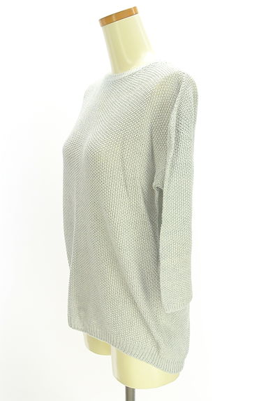 GALERIE VIE（ギャルリーヴィー）の古着「9分袖コットンローゲージニット（ニット）」大画像３へ