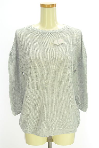 GALERIE VIE（ギャルリーヴィー）の古着「9分袖コットンローゲージニット（ニット）」大画像４へ