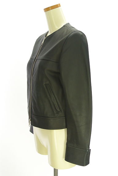 Edition（エディション）の古着「ノーカラーラムレザージャケット（ブルゾン・スタジャン）」大画像３へ