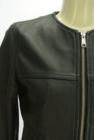 Edition（エディション）の古着「ノーカラーラムレザージャケット（ブルゾン・スタジャン）」大画像４へ