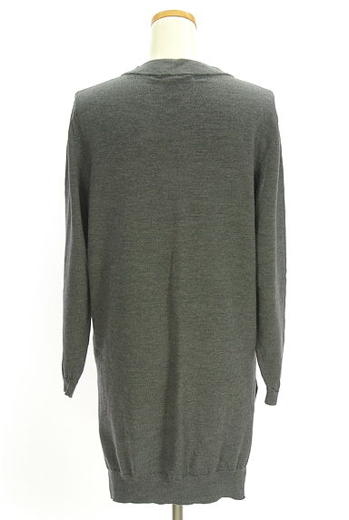 GALERIE VIE（ギャルリーヴィー）の古着「膝丈スリットニットワンピース（ワンピース・チュニック）」大画像２へ