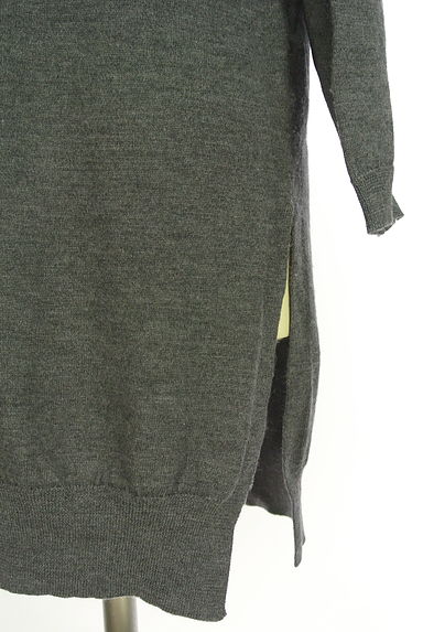 GALERIE VIE（ギャルリーヴィー）の古着「膝丈スリットニットワンピース（ワンピース・チュニック）」大画像５へ