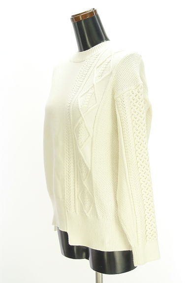 LE CIEL BLEU（ルシェルブルー）の古着「アシメケーブルニット（ニット）」大画像３へ