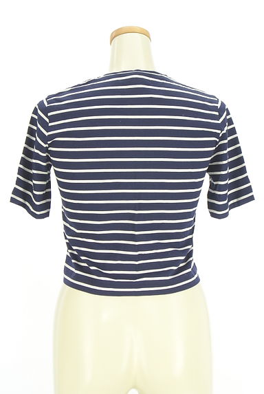 LE CIEL BLEU（ルシェルブルー）の古着「ショート丈半そでボーダー柄カットソー（カットソー・プルオーバー）」大画像２へ