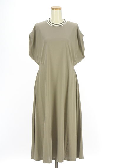 BRAHMIN（ブラーミン）の古着「タックフレンチスリーブロングワンピース（ワンピース・チュニック）」大画像１へ