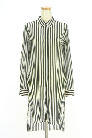 BEATING HEART（ビーティングハート）の古着「ストライプシアーロングブラウス（ワンピース・チュニック）」大画像１へ