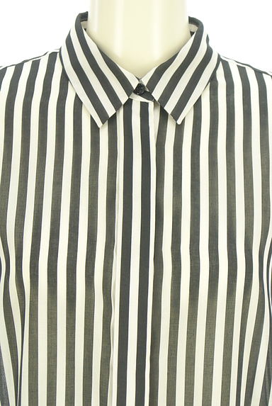 BEATING HEART（ビーティングハート）の古着「ストライプシアーロングブラウス（ワンピース・チュニック）」大画像４へ