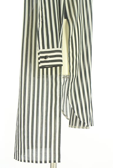 BEATING HEART（ビーティングハート）の古着「ストライプシアーロングブラウス（ワンピース・チュニック）」大画像５へ