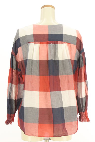 BEATING HEART（ビーティングハート）の古着「キーネックチェックブラウス（カットソー・プルオーバー）」大画像２へ