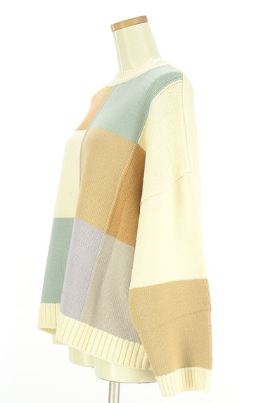 SUN VALLEY（サンバレー）の古着「tukuroi by SUN VALLEY 配色ニット（ニット）」大画像３へ