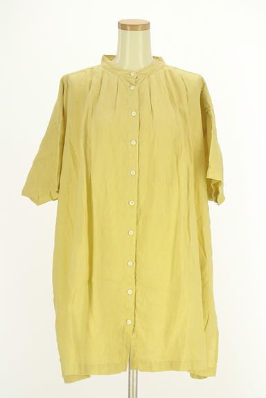 SUN VALLEY（サンバレー）の古着「バンドカラーリネンシャツ（ブラウス）」大画像１へ