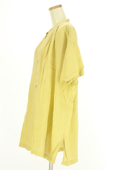 SUN VALLEY（サンバレー）の古着「バンドカラーリネンシャツ（ブラウス）」大画像３へ