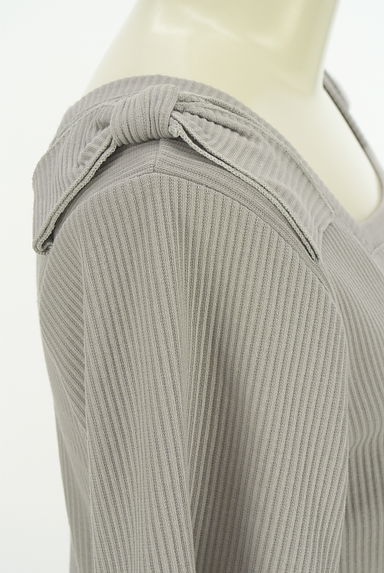 axes femme（アクシーズファム）の古着「肩リボンリブカットソー（カットソー・プルオーバー）」大画像４へ