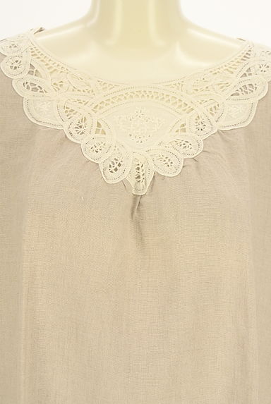 Samansa Mos2（サマンサモスモス）の古着「バテンレース付きリネンワンピース（ワンピース・チュニック）」大画像４へ