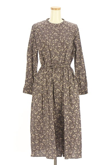 Samansa Mos2（サマンサモスモス）の古着「花柄バンドカラーシャツワンピース（ワンピース・チュニック）」大画像１へ