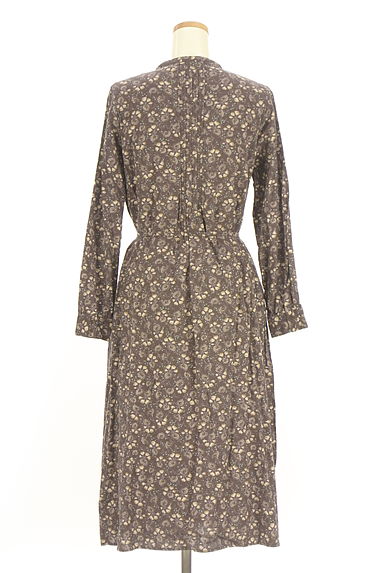 Samansa Mos2（サマンサモスモス）の古着「花柄バンドカラーシャツワンピース（ワンピース・チュニック）」大画像２へ