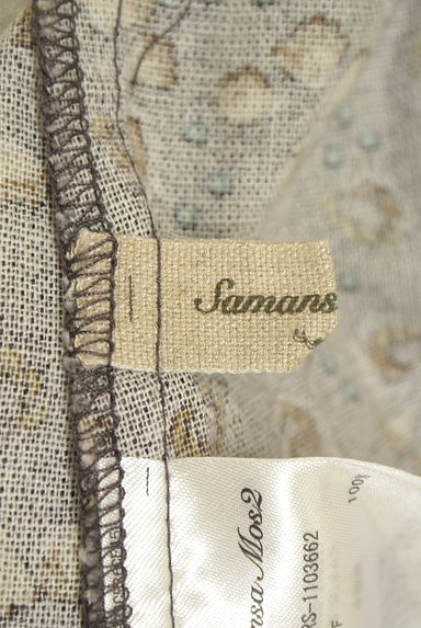 Samansa Mos2（サマンサモスモス）の古着「花柄バンドカラーシャツワンピース（ワンピース・チュニック）」大画像６へ