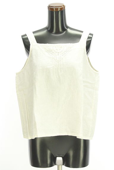 Samansa Mos2（サマンサモスモス）の古着「レース付綿麻キャミ（ベスト・ジレ）」大画像１へ