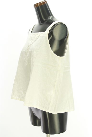 Samansa Mos2（サマンサモスモス）の古着「レース付綿麻キャミ（ベスト・ジレ）」大画像３へ