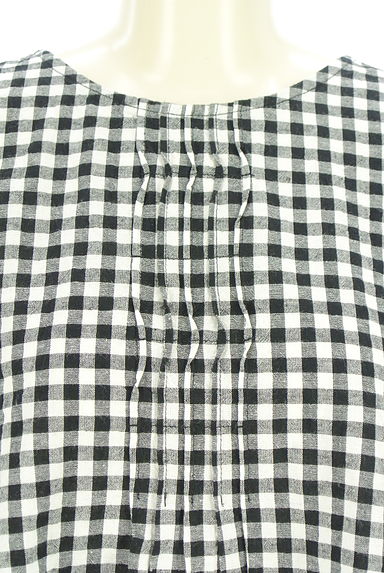 SUN VALLEY（サンバレー）の古着「背中リボンギンガムチェック柄ノースリカットソー（ベスト・ジレ）」大画像４へ