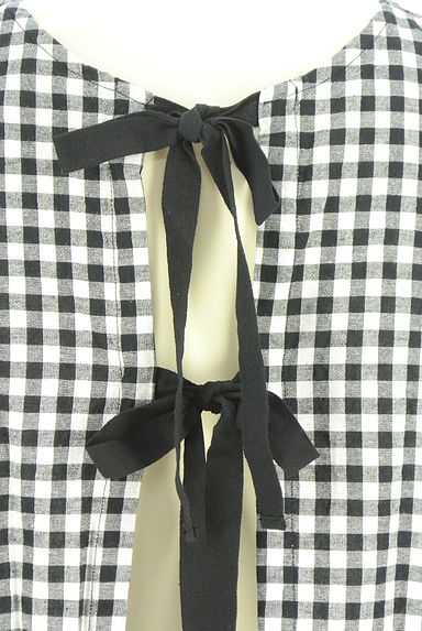 SUN VALLEY（サンバレー）の古着「背中リボンギンガムチェック柄ノースリカットソー（ベスト・ジレ）」大画像５へ