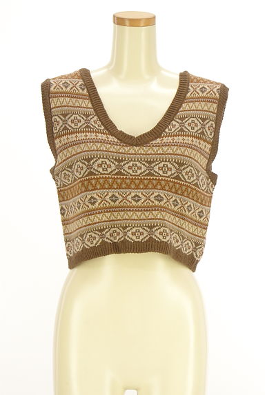 Samansa Mos2（サマンサモスモス）の古着「ehka sopo フェアアイル柄ニットベスト（ベスト・ジレ）」大画像１へ