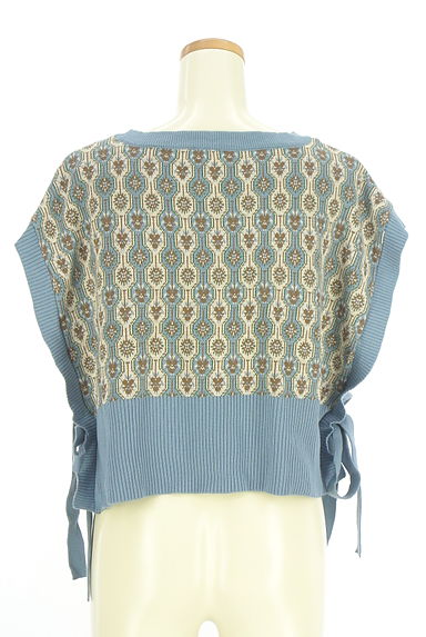 Samansa Mos2（サマンサモスモス）の古着「ehka sopo サイドオープン総柄ニットベスト（ベスト・ジレ）」大画像２へ