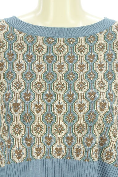 Samansa Mos2（サマンサモスモス）の古着「ehka sopo サイドオープン総柄ニットベスト（ベスト・ジレ）」大画像４へ