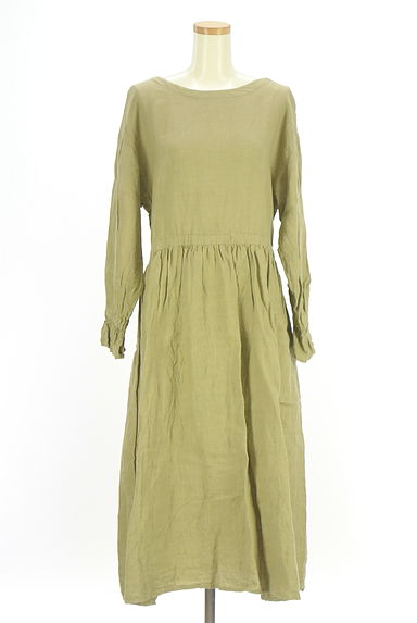 Samansa Mos2（サマンサモスモス）の古着「背中リボンリネンワンピース（ワンピース・チュニック）」大画像１へ