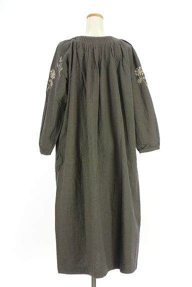 Samansa Mos2（サマンサモスモス）の古着「花柄刺繍コットンリネンワンピース（ワンピース・チュニック）」大画像２へ