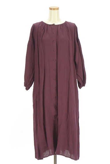 Samansa Mos2（サマンサモスモス）の古着「後ろレースアップリネンワンピース（ワンピース・チュニック）」大画像１へ