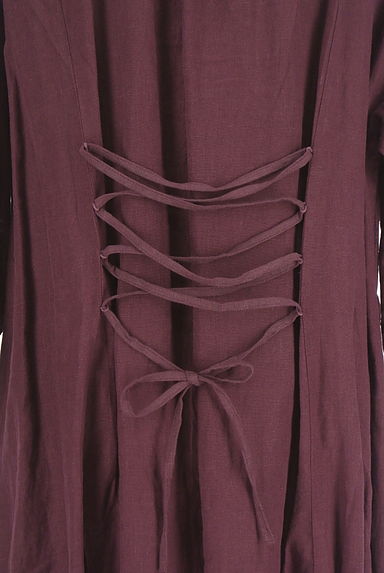 Samansa Mos2（サマンサモスモス）の古着「後ろレースアップリネンワンピース（ワンピース・チュニック）」大画像５へ