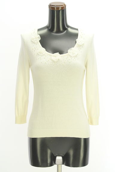 Apuweiser riche（アプワイザーリッシェ）の古着「花モチーフ付き9分袖ニット（ニット）」大画像１へ